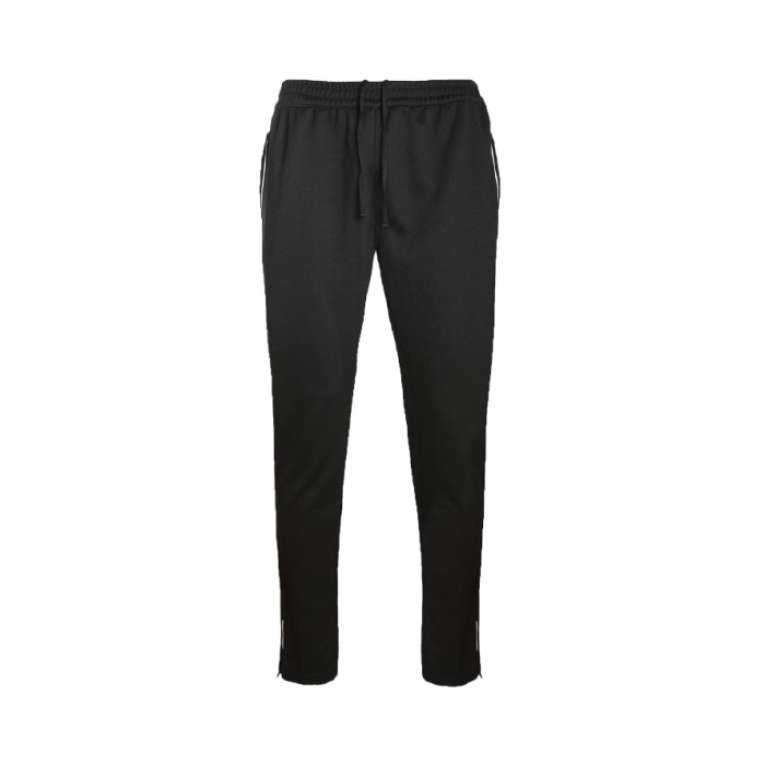 Plain Black Silver Performance PE Jogging Pants