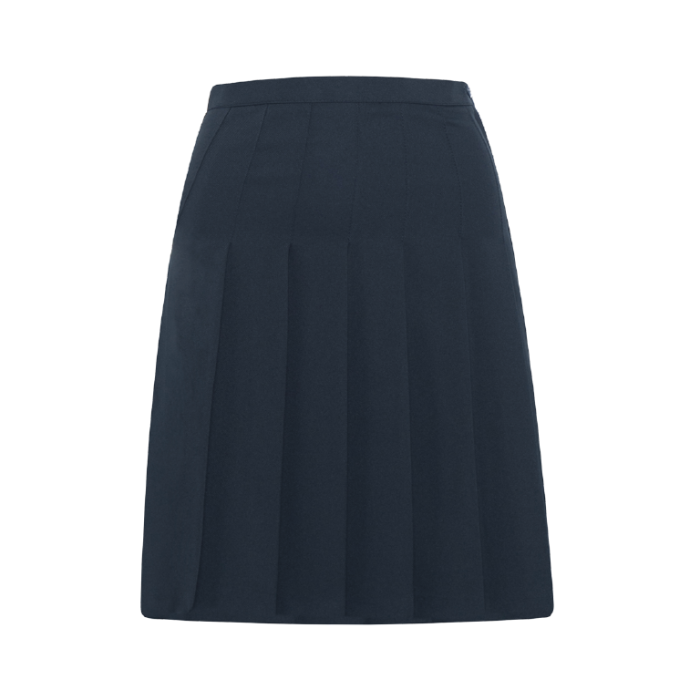 1EA Plain Navy Designer Pleated 6th Form Skirt
