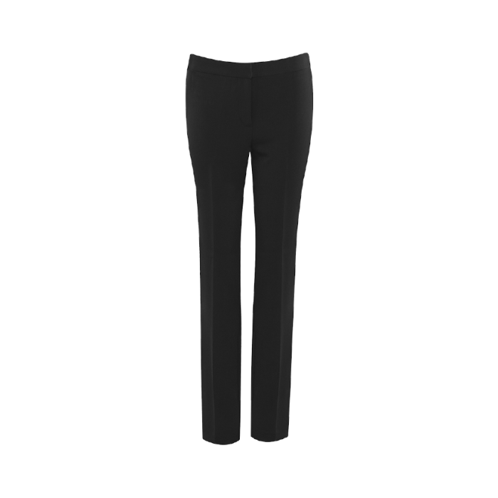 Plain Black Senior Girls Slim Fit Trousers