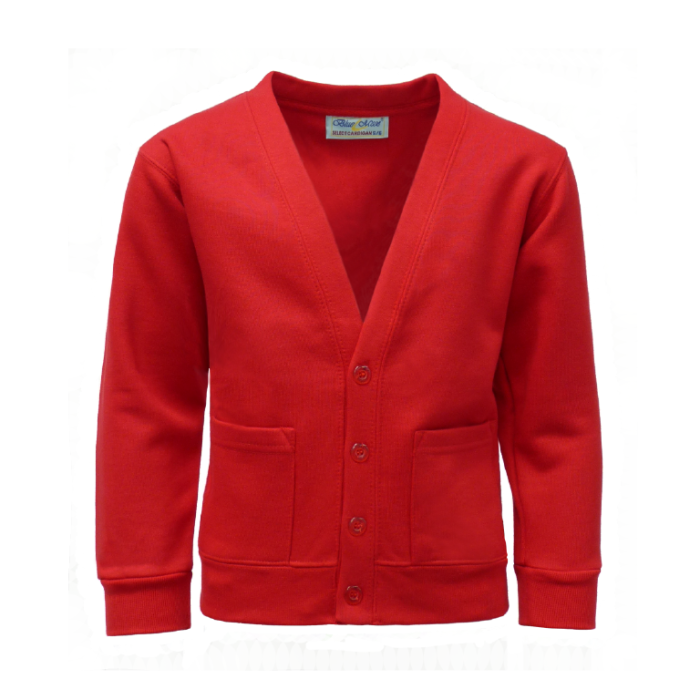 Plain Red Cardigan