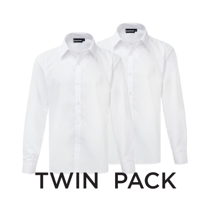 Plain white long sleeve shirt discount