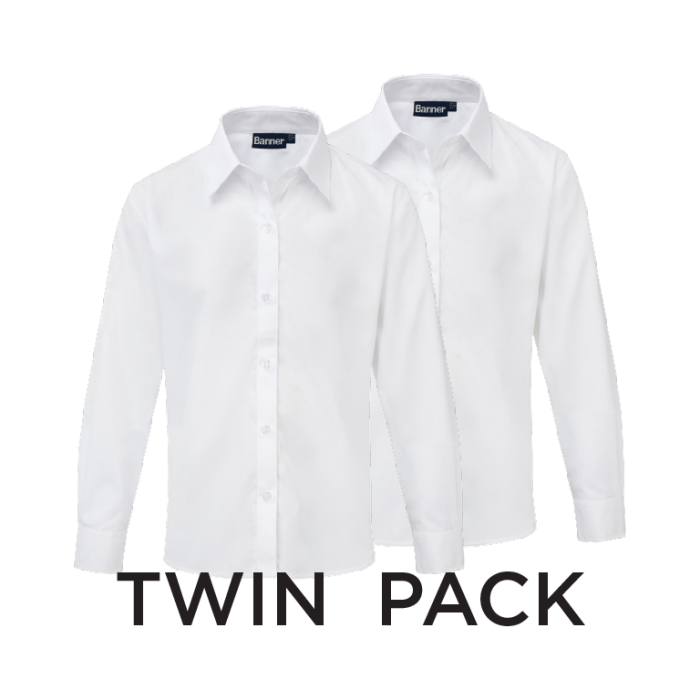 Plain White Girls Long Sleeve Blouse