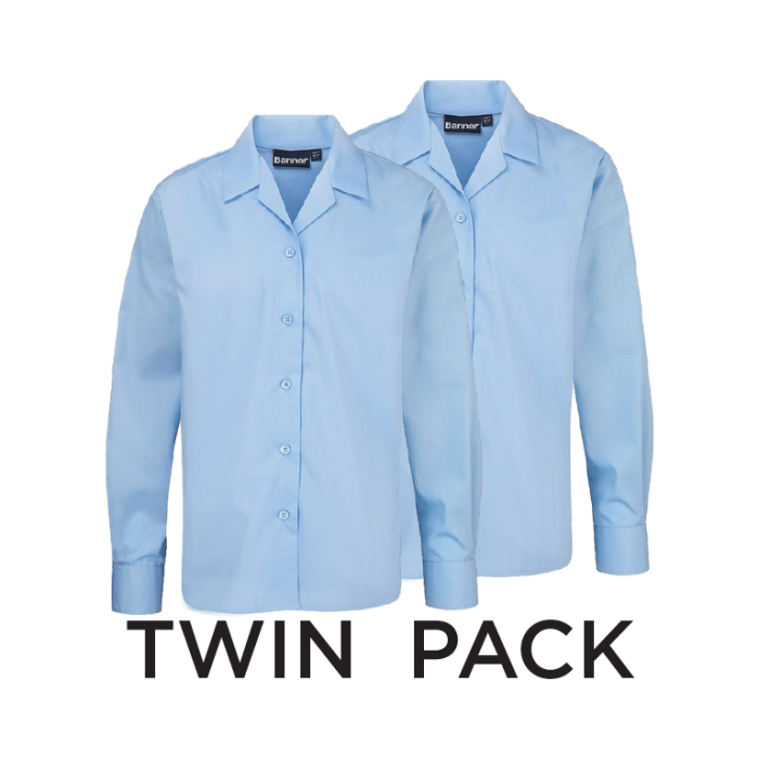 Girls blue blouse sales