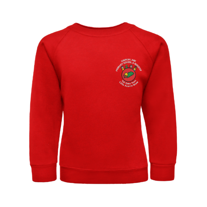 Red crew sales neck school jumper