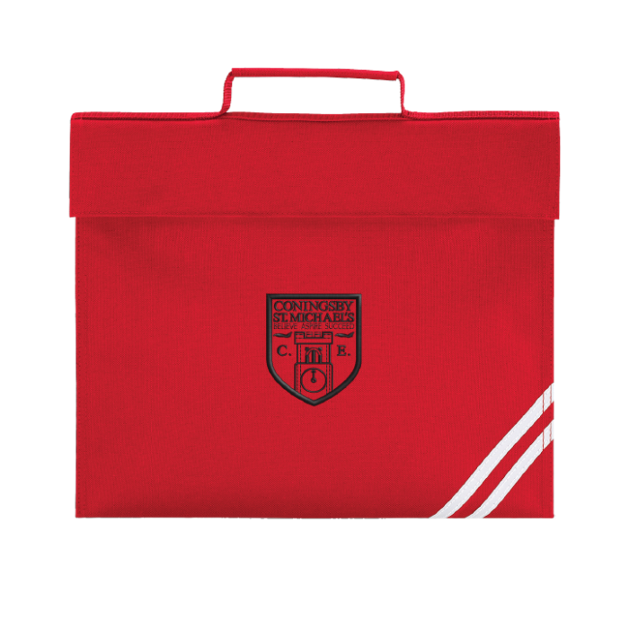 Red school sales book bag