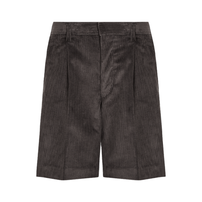 Plain Grey Boys Cord Shorts