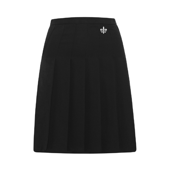 Black Designer Pleated Skirt