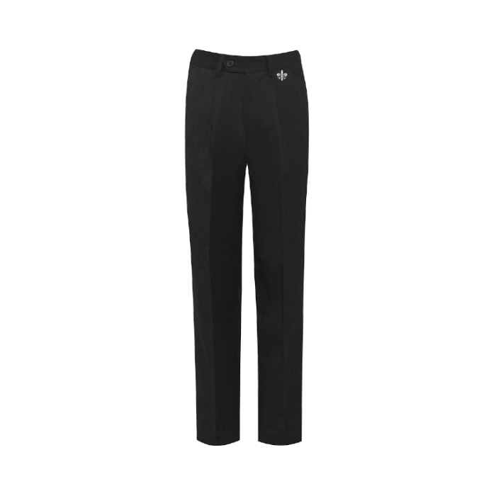 Black Boys Elasticated Pleated Trousers ga