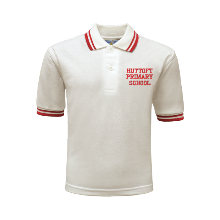 White Red PE Polo Shirt
