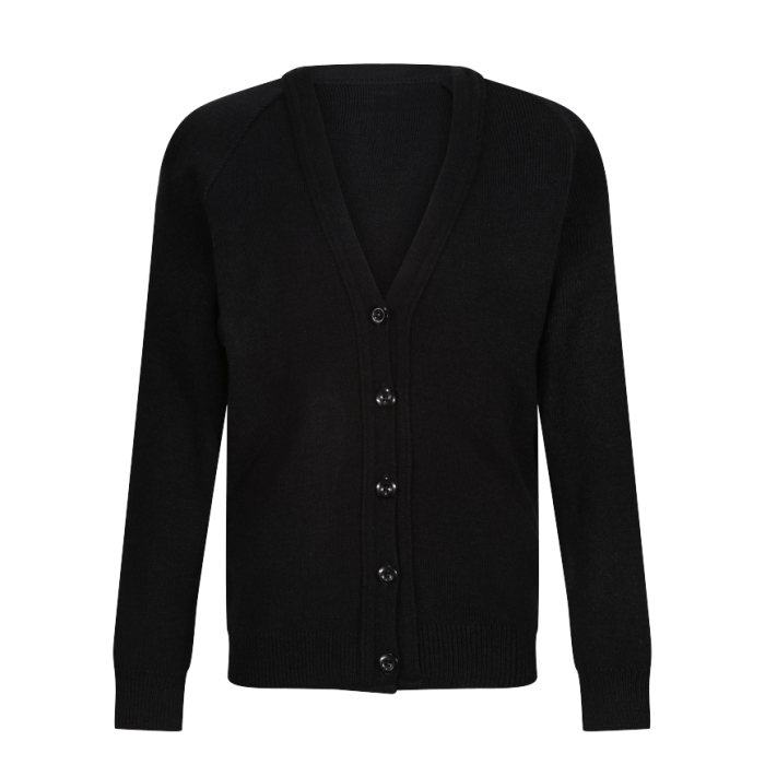 Plain Black Knitted Cardigan