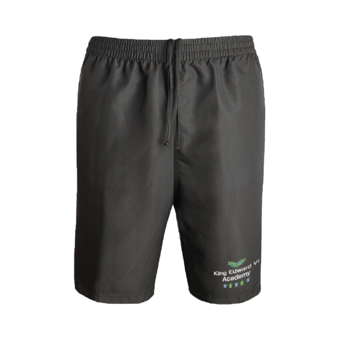 Black Silver Boys PE Shorts