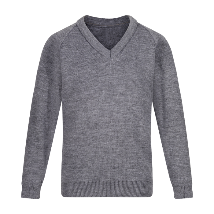 Grey jumper v neck discount
