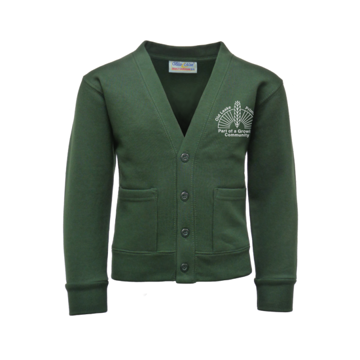 Green outlet cardigan school