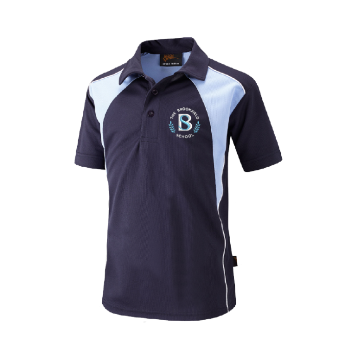 Navy Sky PE Polo Shirt tb