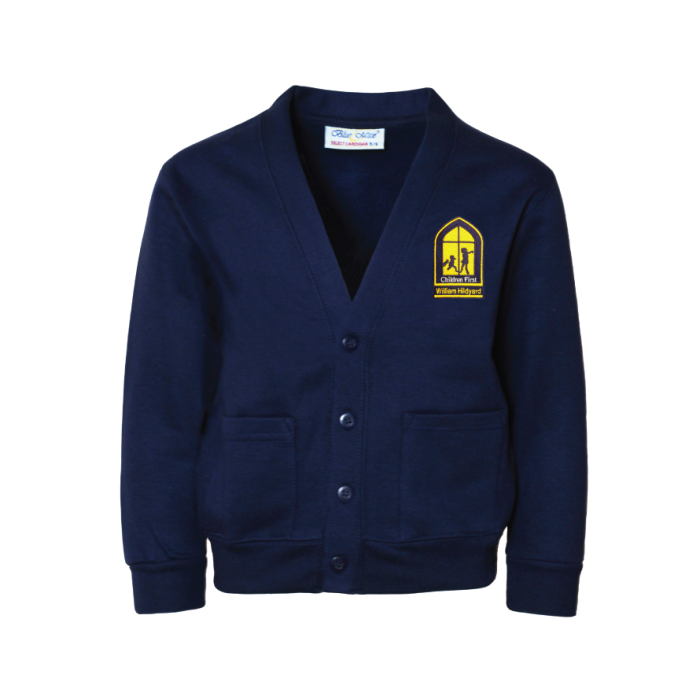 Navy blue uniform cardigan store