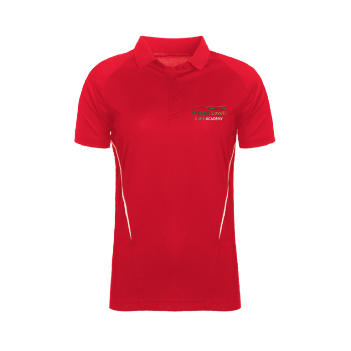 Red White Girls PE Polo Shirt