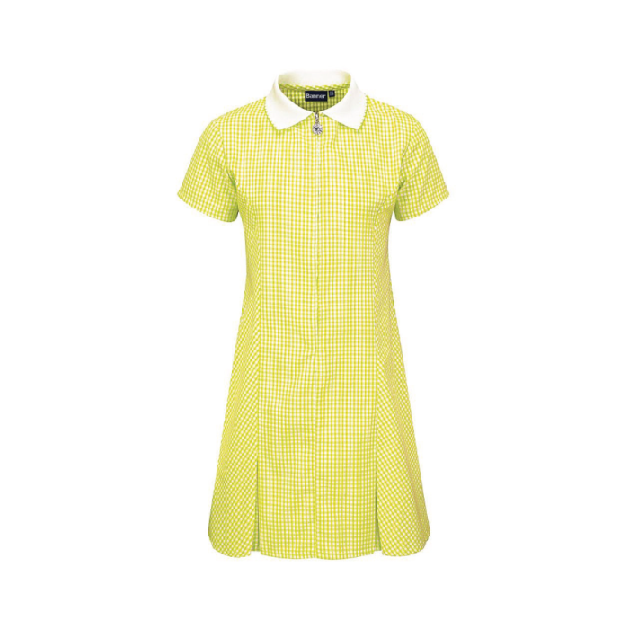Yellow gingham dress school clearance